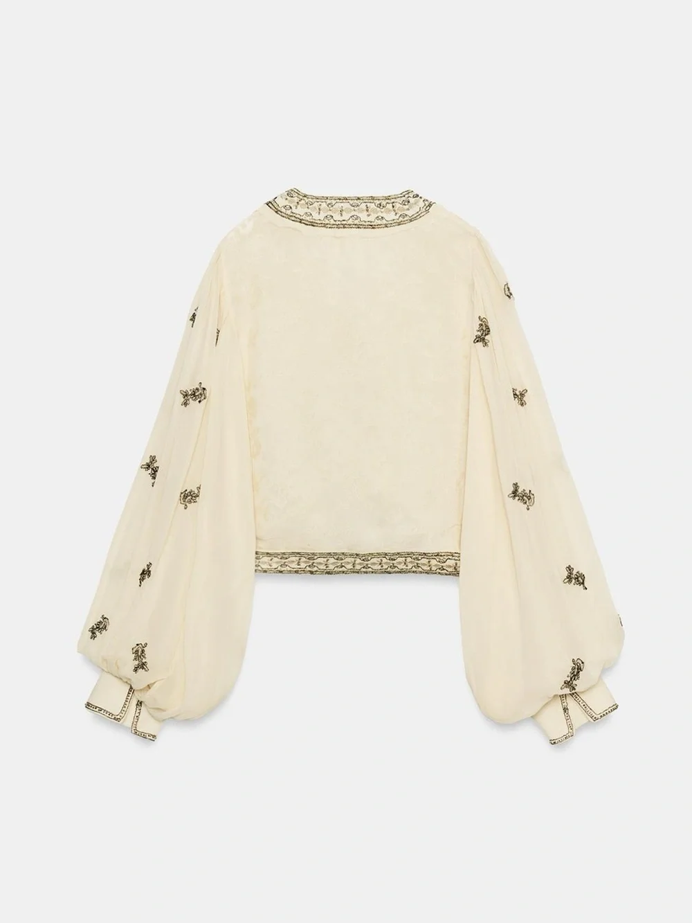Zara BEAD EMBROIDERED BLOUSE ZW COLLECTION